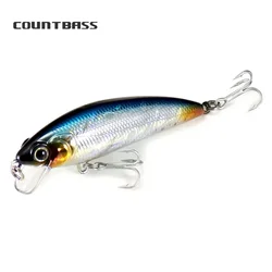 COUNTBASS Minnow 60mm & 75mm (Slow Sinking Shad  Fishing Plastic Wobbler Perch Leurre Angler’s Lure