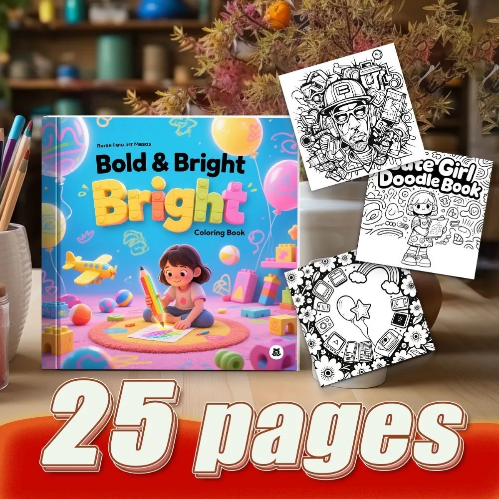 Adult Stress Relief Coloring Book Cartoon Hand Painted Line Art Anti Penetration Thick Paper Hand Account DIY