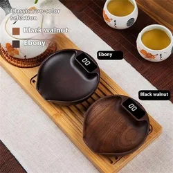 Electronic Scale Bean Tray Espresso LED Weighing 0.1g Natural Walnut Wood High Precision Measures