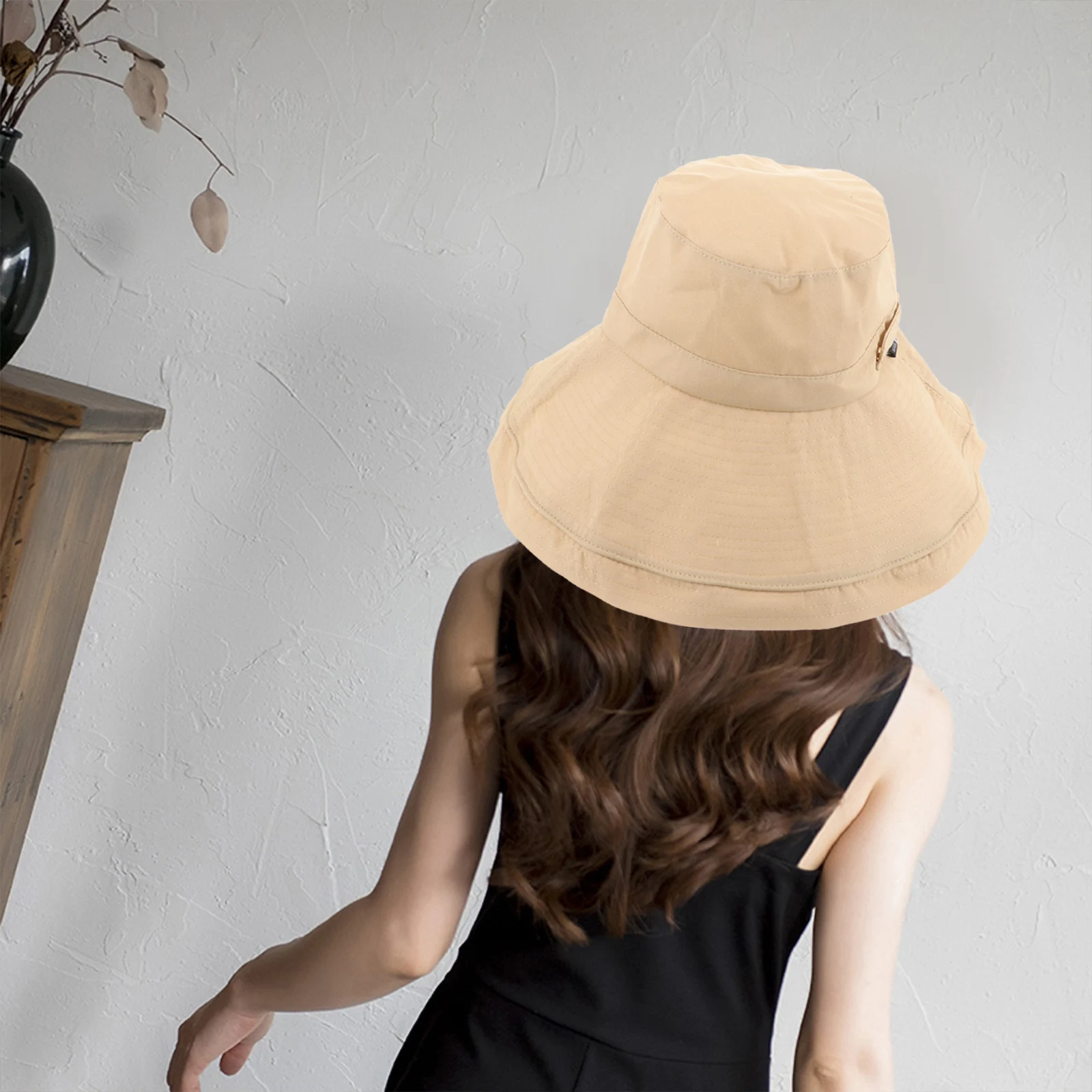 

Sun Protection Women Breathable Cotton Ladies Bucket UV Protection Outdoor Travel Summer Fashion Fisherman Hat Sun Hat