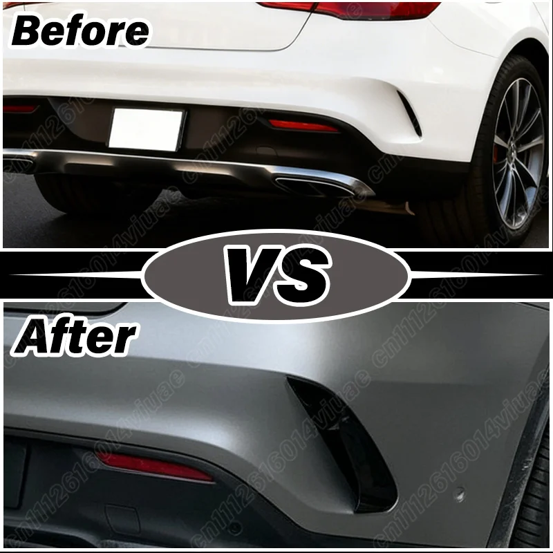 For Mercedes Benz GLE Coupe C292 2015-2019 Rear Bumper Side Splitter Diffuser Extension Corner Canard Wind Knife Auto Parts
