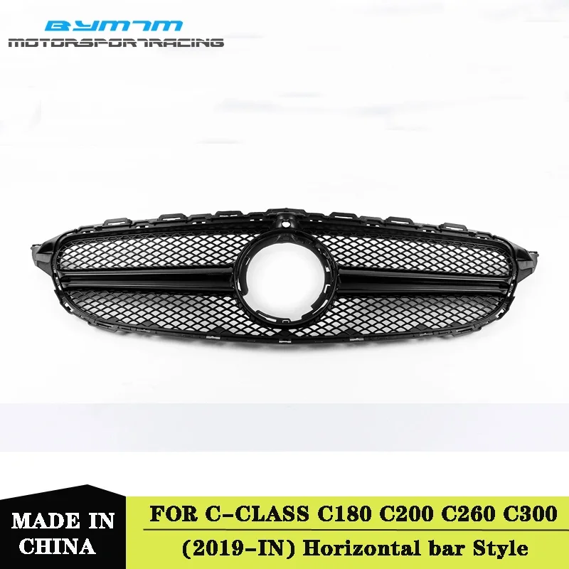 

Horizontal bar Style Front Bumper ABS Racing Grille For Benz W205 C180 C200 C260 C300 2019+