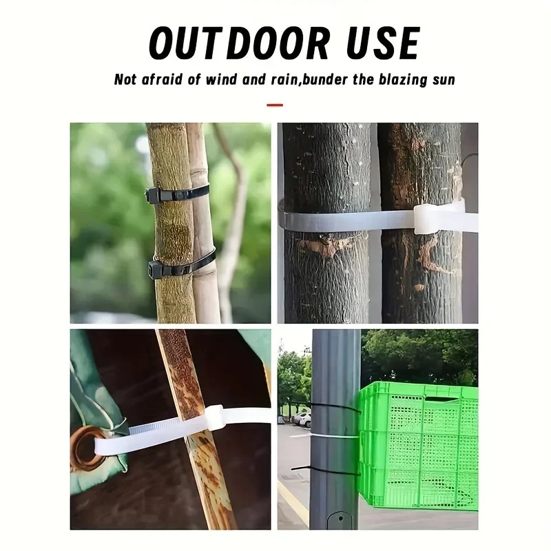 300 قطعة كابل نايلون الذاتي قفل الأسلاك البلاستيكية البريدي العلاقات مجموعة 3*100 3*150 4*200 MRO ومثبتات الإمدادات الصناعية وكابل الأجهزة