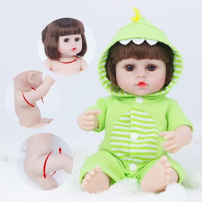 38CM Reborn Puppe, Baby Nachahmung Weichklebende Puppe, Kinder Spielzeug Puppe, Kleines Mädchen Spielzeug Geschenk Puppe Zubehör