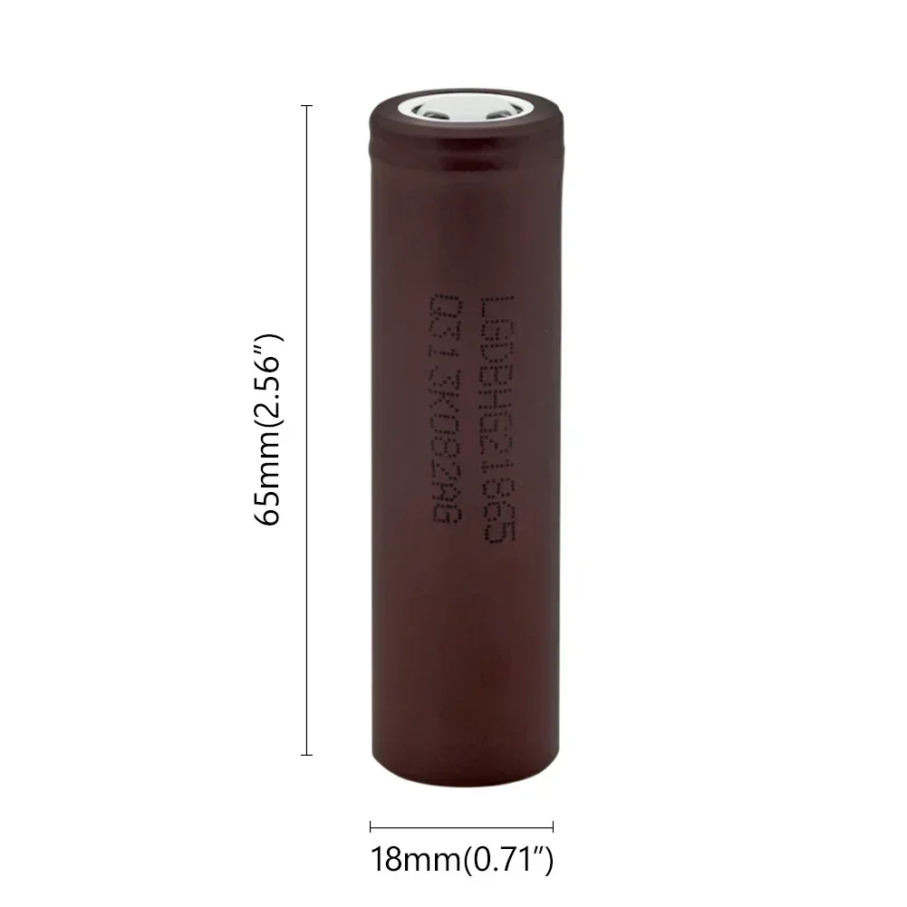 1/2/4/6/8/10 Piece Battery Replacement For INR18650-HG2 18650 3.7V 3000mah Flat top Brown Rechargeable Lithium Battery