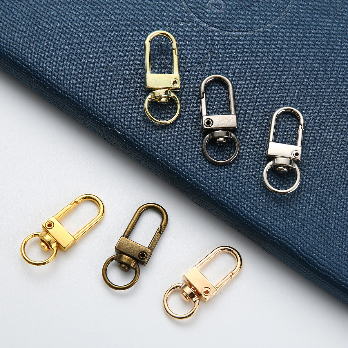 10/50/100pcs Rotating Dog Buckle Gold Lobster Clasps Hooks For DIY Jewelry Making Key Ring Chain Accessories Supplies Wholesale