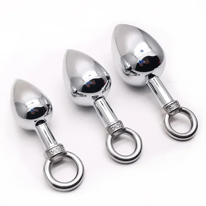 Metal boat anchor anal plug conventional large, medium and small ring anal plug sex products