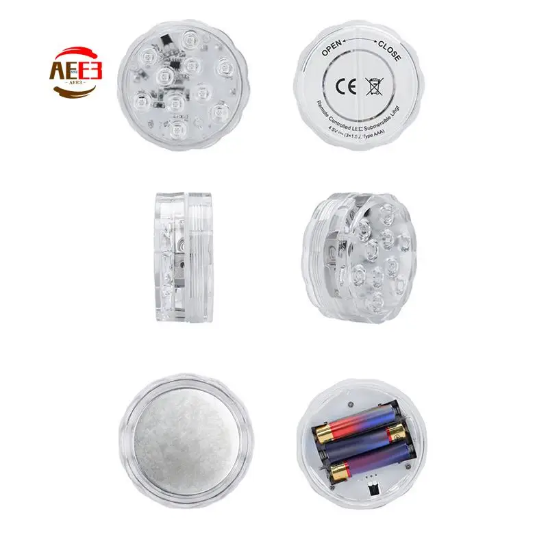 

AEE3-светильники для ванны, беспроводные, на батарейках, водонепроницаемые светящиеся светильники для ванной комнаты, светильник для душа, спа, 4 шт.