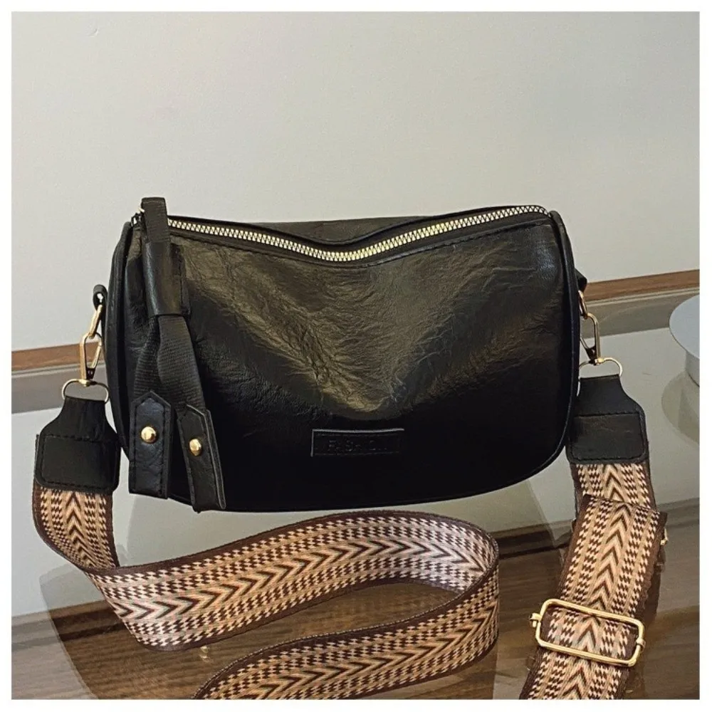 Robuste Retro-Umhängetasche aus PU-Leder, lässige Handtasche mit großer Kapazität, vielseitige Messenger-Tasche für Damen – Detail 7