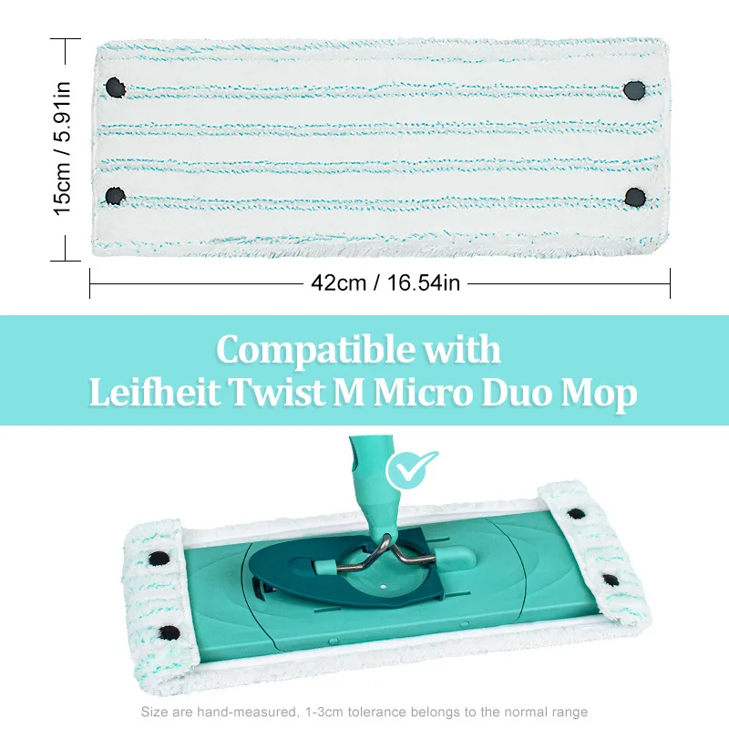 3PCS Replacement Wet & Dry Flat Mop Cloth Microfiber Mop Pad Accessories for Leifheit Floor Mop