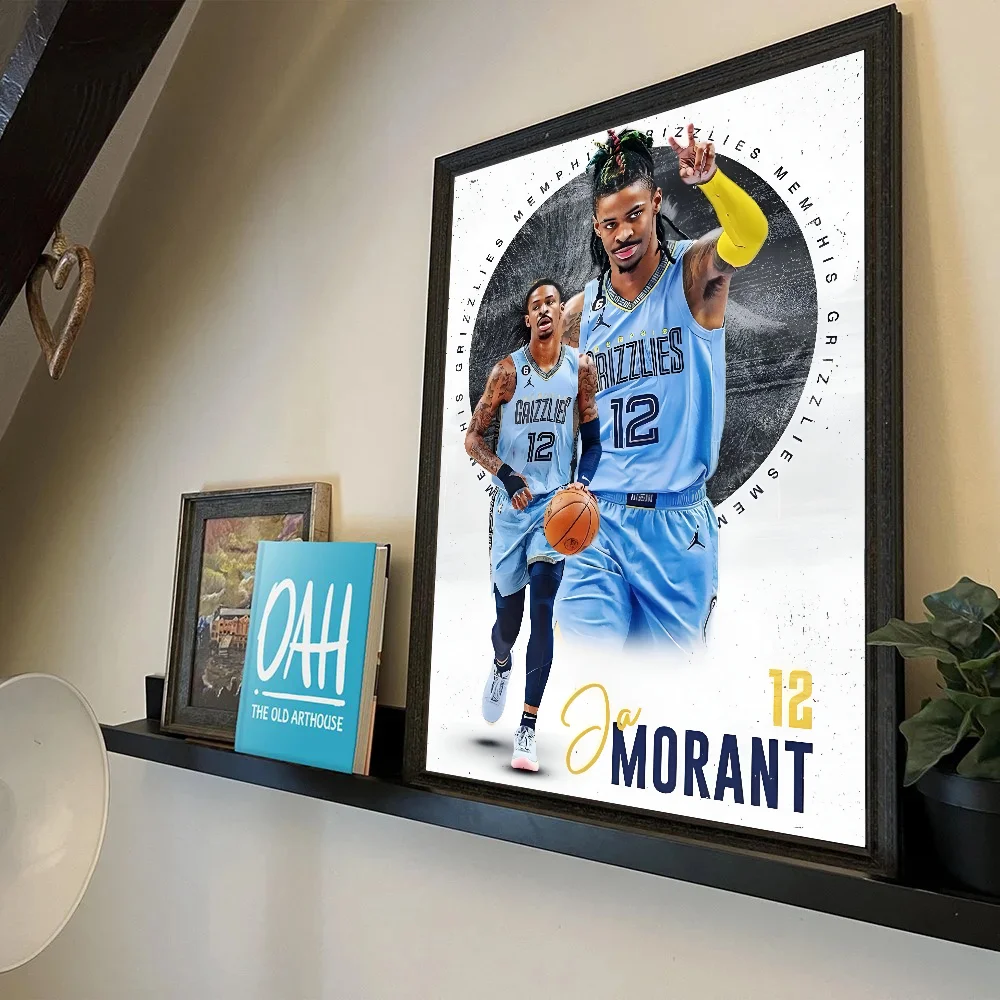 1 قطعة ملصق JA MORANT فني ذاتي اللصق مقاوم للماء ملصق ورقي مقهى بار ديكور جدران الغرفة
