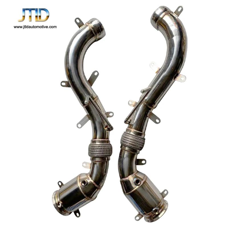 

High flow Stainless Steel 304 Polished Catless Exhaust Downpipe For Mclaren 650s 570s