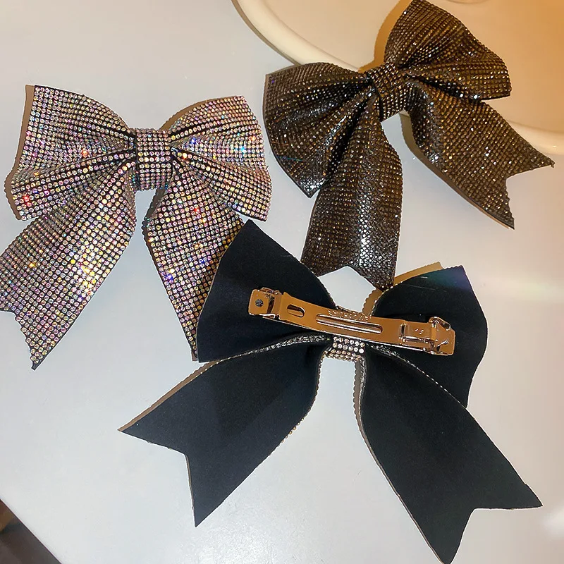 Korean Fashion Glänzende Strass Haarnadeln Süße Schleife Frühling Clip Haarspangen Haar Clips für Frauen Kopfbedeckungen Haar Accessoriesi-Remiel – Detail 2