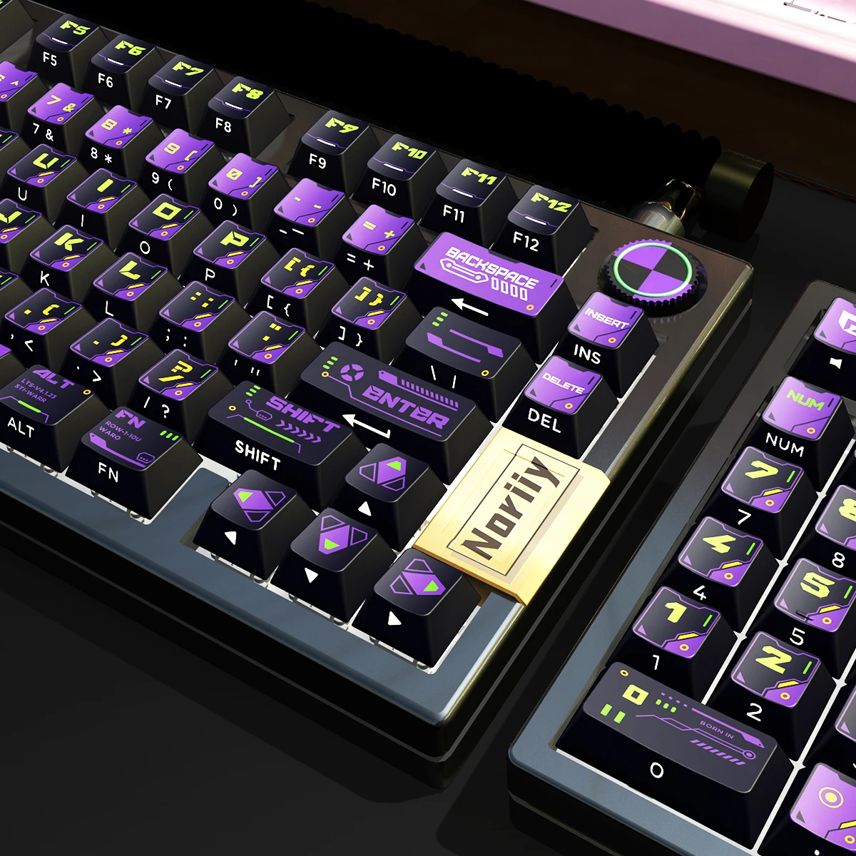 Imagem -05 - Luoli Electric Shadow Keycap Escultura Lateral Transparente Altura de Fábrica Original Sublimação Térmica Acessórios pc Gamer Roxo