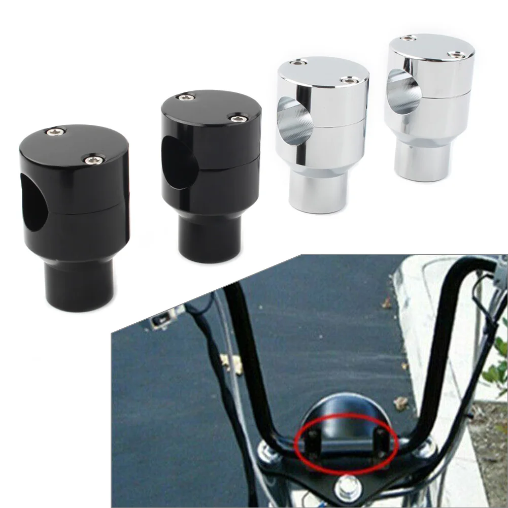 1'' Motorcycle Handlebar Handle Bar Mount Adapter Risers Clamp Universal For Harley Honda Kawasaki Suzuki Yamaha 2Pcs