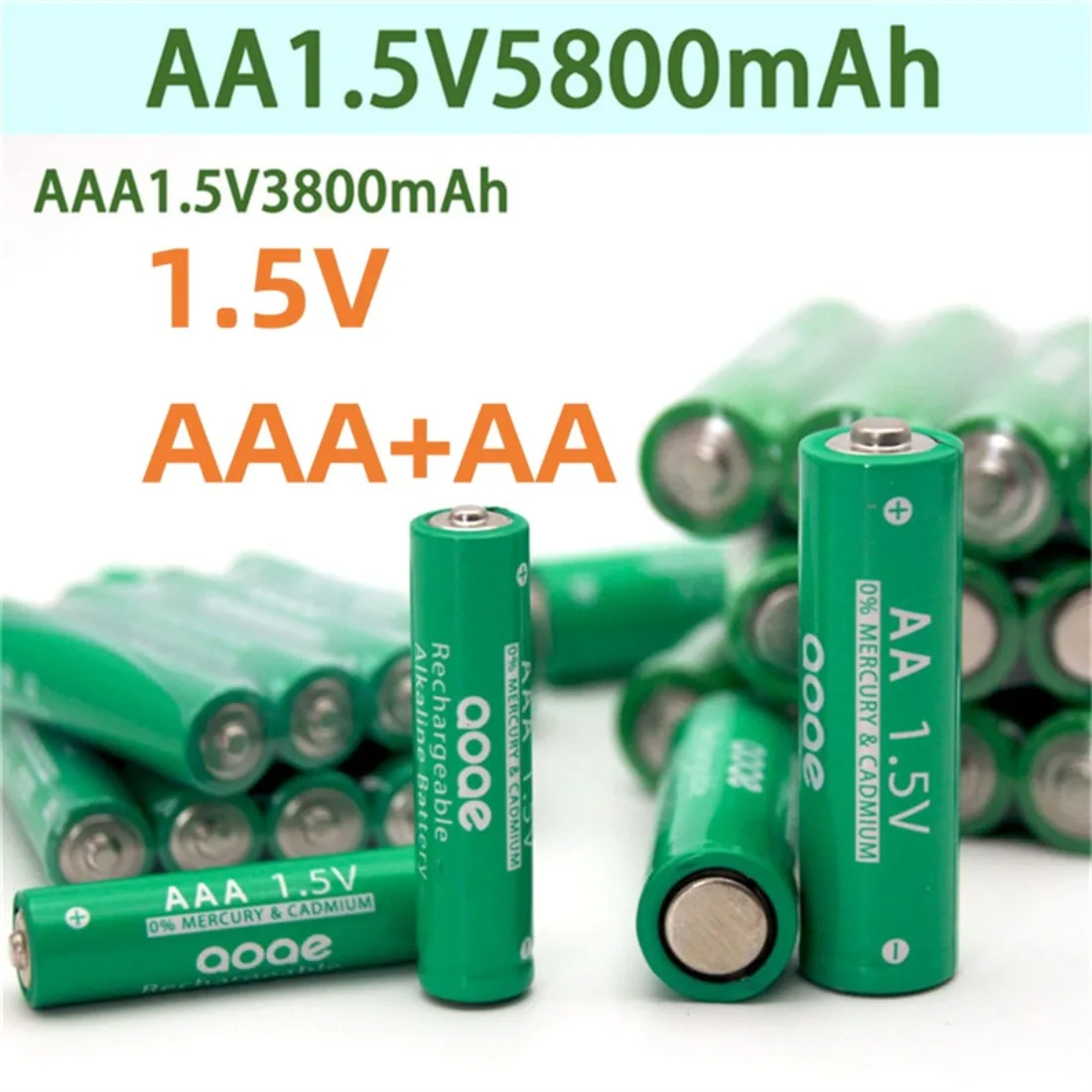 Original 1.5V AA5.8Ah+AAA3.8Ah Rechargeable battery AA NI-MH 1.5 V battery for Clocks mice computers toys so on