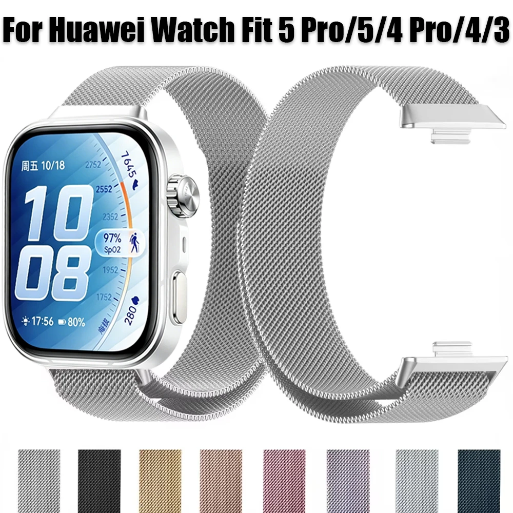Bracelet milanais respirant pour Huawei Watch Fit 3/Fit 4 Pro, accessoires originaux pour Huawei Watch Fit 5/5 Pro