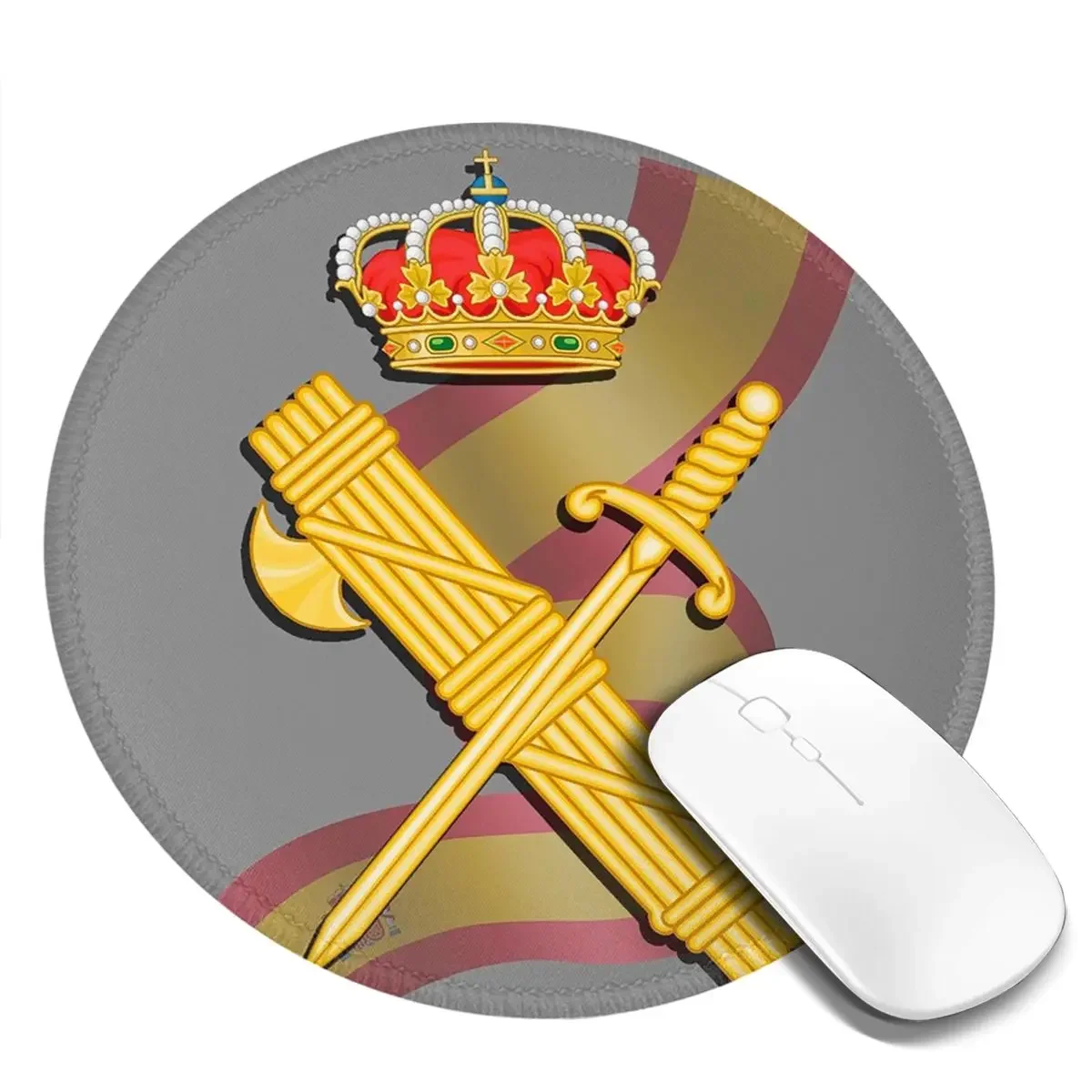 Spanish Guard Civil Spain Flag Round Mouse Pad Computer Keyboard Mouse Mat Gamer PC Desk Mat Office Table Mats