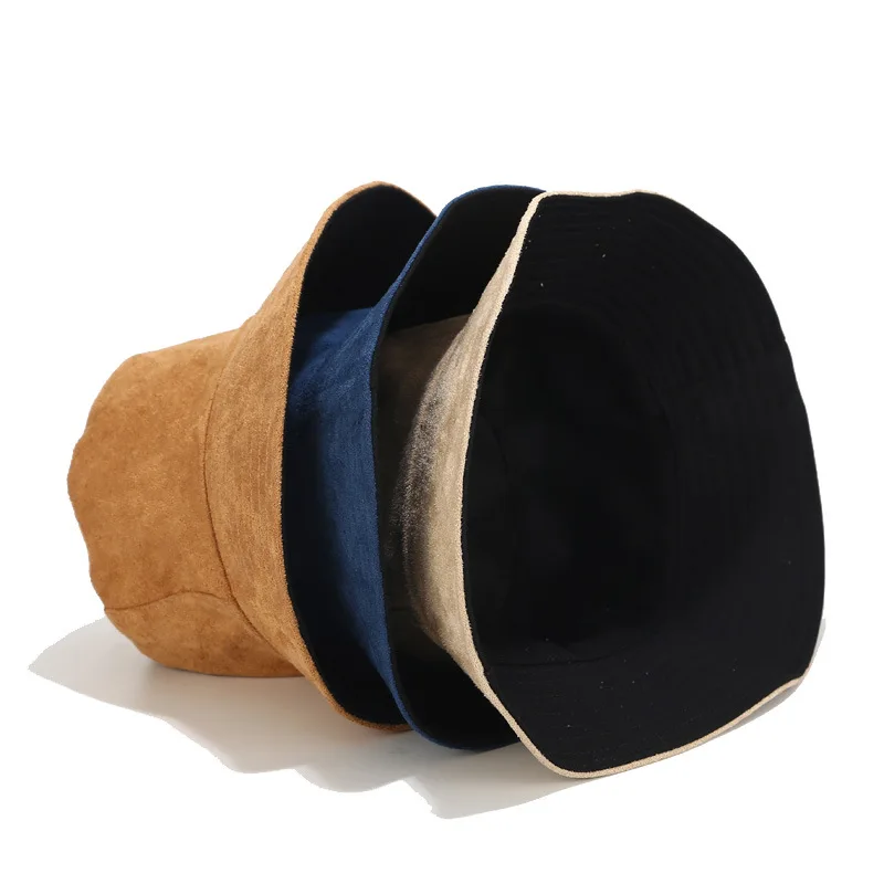 Personalisierter bedruckter Corduroy-Bucket-Hut mit Logo, Unisex, schlichte, einfarbige Kappen, Hip-Hop-Gorros, Panama-Hut für Herren und Damen, Strand- und Angelhut – Detail 4