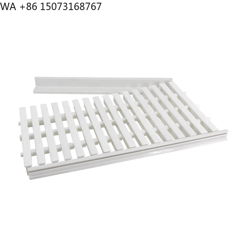 Lado de fijación de esquina de plástico para rejilla de desbordamiento de piscina, accesorios de piscina de alta calidad, cubierta de drenaje, rieles guía laterales