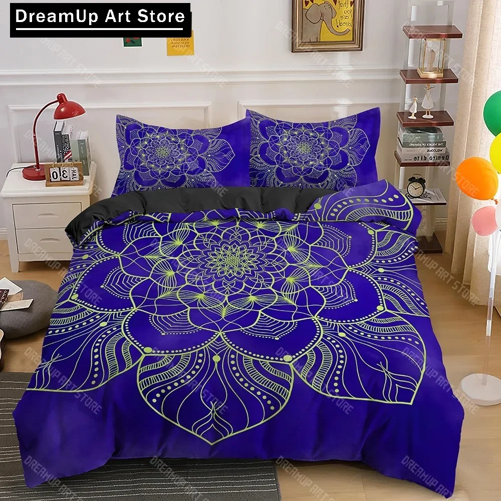 

Psychedelic Boho Luxury Bedding Set 23PCS with Pillowcase King Mandala Duvet Cover Queen Comforter Cover Polyester Quilt Cover
