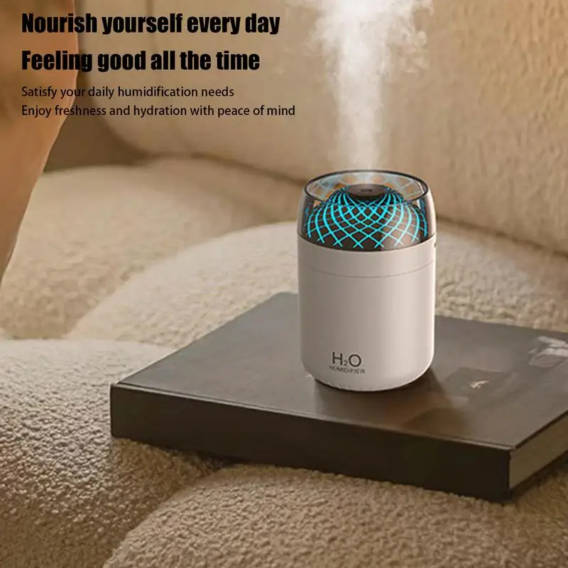 Small Desk Humidifier Portable Desktop Air Diffuser With LED Lights Aromatherapy Oil Diffusers Quiet Small Humidifiers With