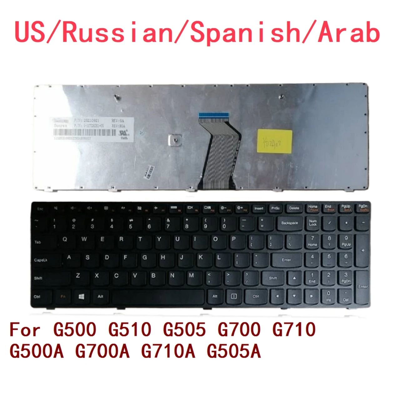 New US Russian Spanish Arab Laptop Keyboard For Lenovo G500 G510 G505 G700 G710 G500A G700A G710A G505A (NOT FIT G500S)