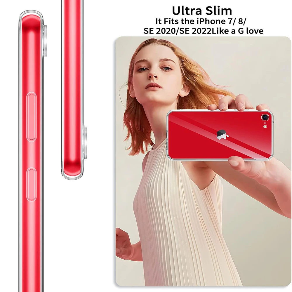 Ultra Thin Silicone Soft Case For iPhone SE 2022 2020 7 8 Transparent Shell Clear Back Cover Case For SE3 SE2 SE 2 3 iPhone8 7