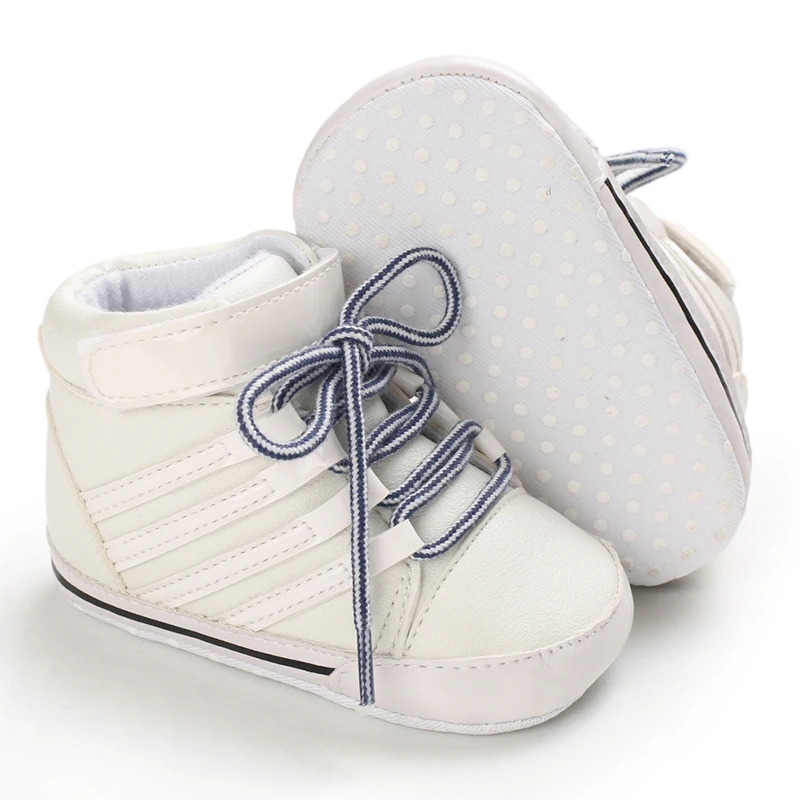 Weiße Tauf-Babyschuhe für Jungen und Mädchen, weichsohlige Baptismusschuhe, Sneakers für Neugeborene, Tauf-Lauflernschuhe – Detail 22