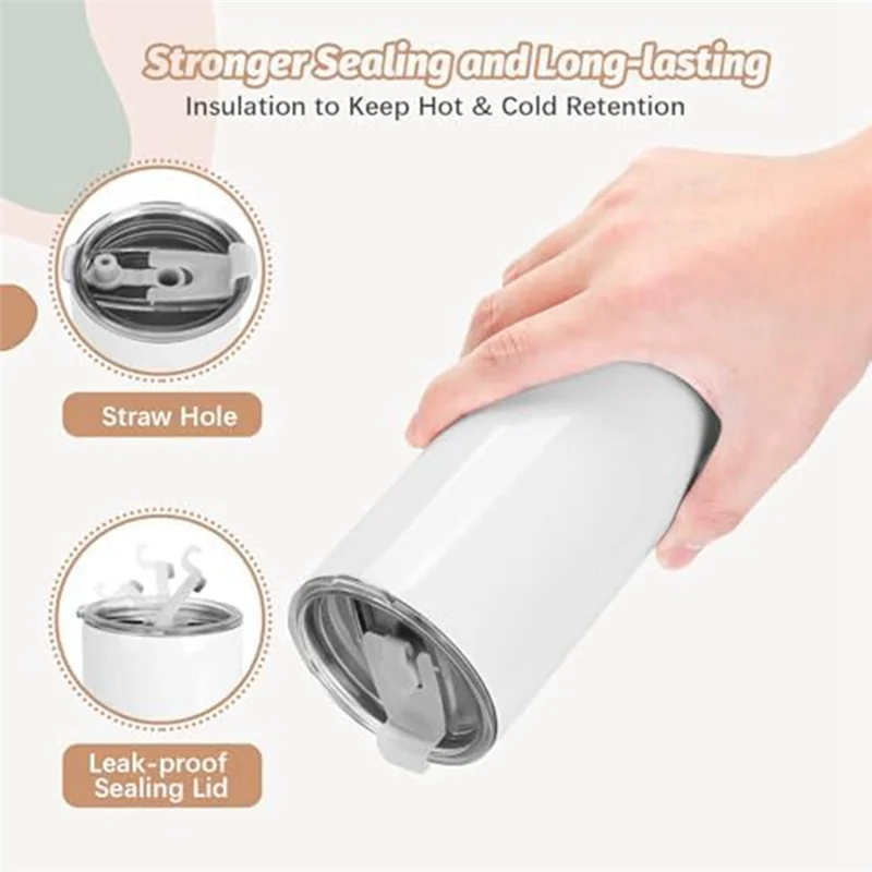 

Latest Sublimation Tumblers Blank Tight Straight Double Wall Insulated Sublimation Tumblers For Glass Heat Press Oven 4 Pack