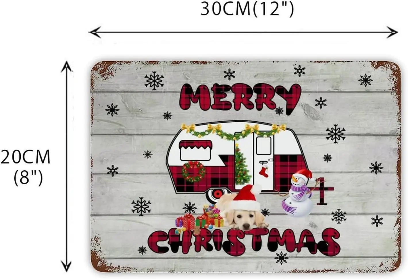 Christmas Caravan Tin Sign Christmas Printable Art Christmas Dog Snowman Metal Sign Tiered Tray Sign Personalized Chic Sign Sign