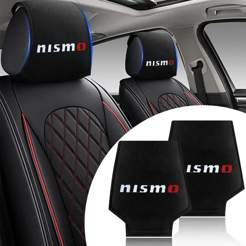 Car Headrest Cover Auto Seat Headrest Cushion Neck Pillow Case for Nismo Nissan Tiida Teana Skyline Juke X-trail Accessories