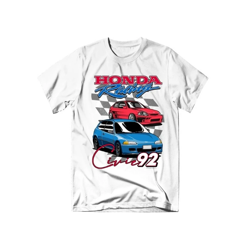 

Honda Men's and Women's T-Shirts Summer Cars Motorcycles Modified Riding Off-Road Motorsports Civic Racing Short Sleeves