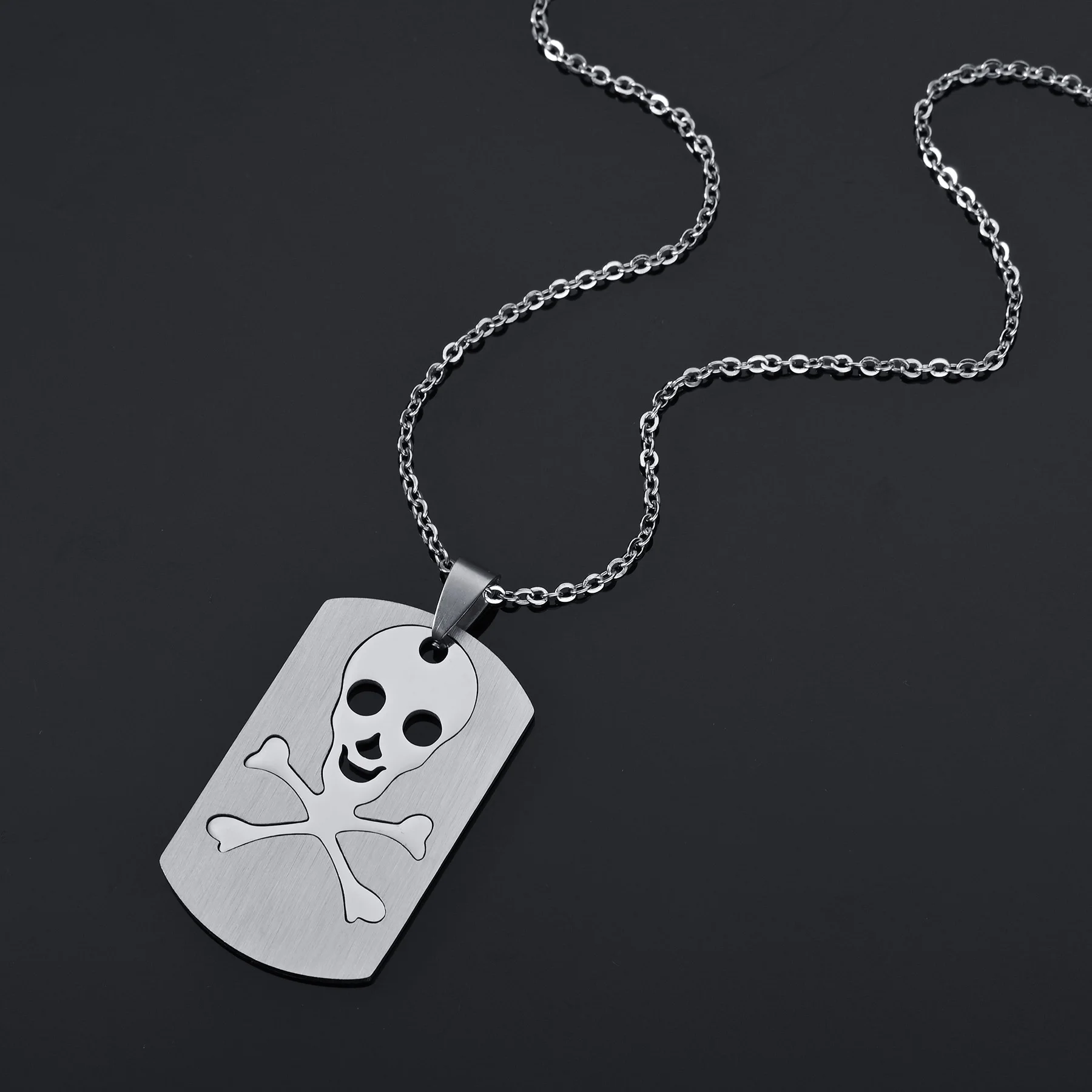 Skull Stainless Steel Charm Necklace for Men Women Fashion Jewelry Necklaces Wholesale Accept Order Dropshipping
