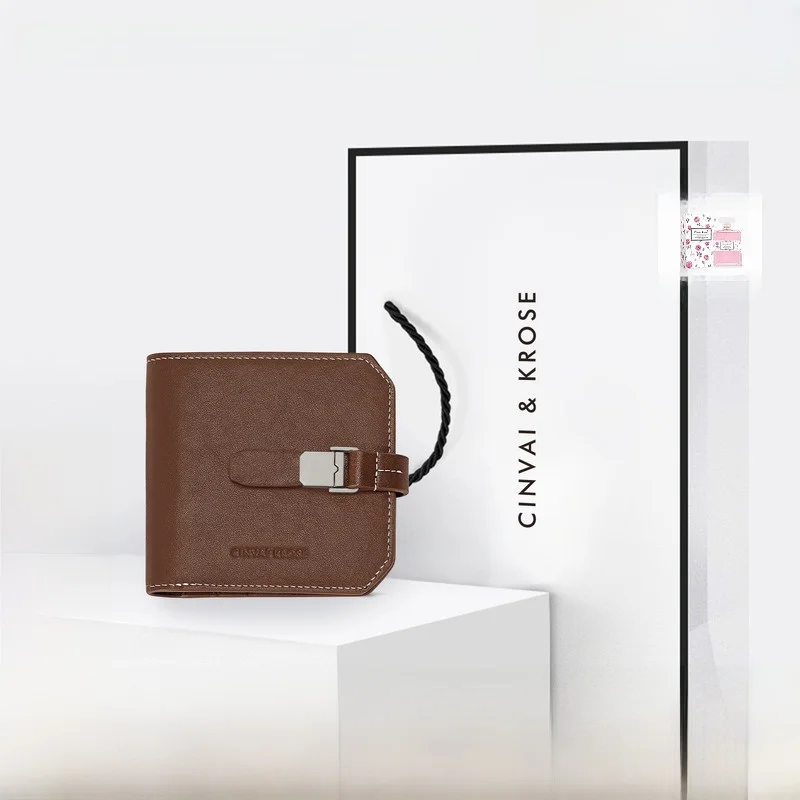 cinvaikrose-cartera-corta-unisex-monedero-compacto-y-ligero-regalo-de-cumpleanos-cartera-de-cuero-para-monedas-uso-diario