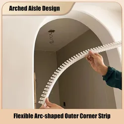 Flexible Pvc Corner Strips For Door Window Curved Edge Wrapping Aisle Pass Wall Corner Protection Arch Shaped Home Decor Pvc Bar