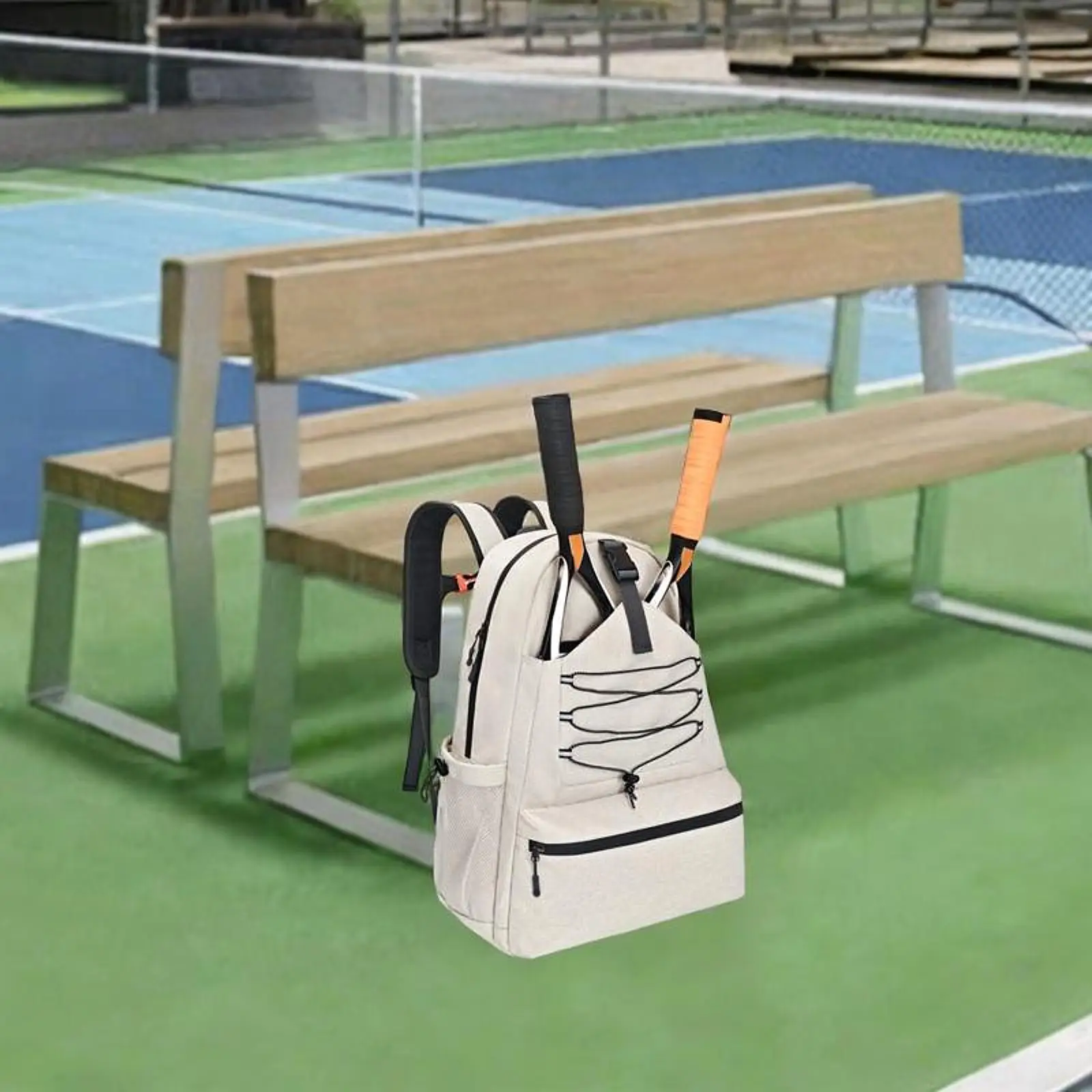 

Pickleball Racket Bag Daypack Multifunction Side Pocket Tennis and Racquet Sports Bags for Fitness Gym