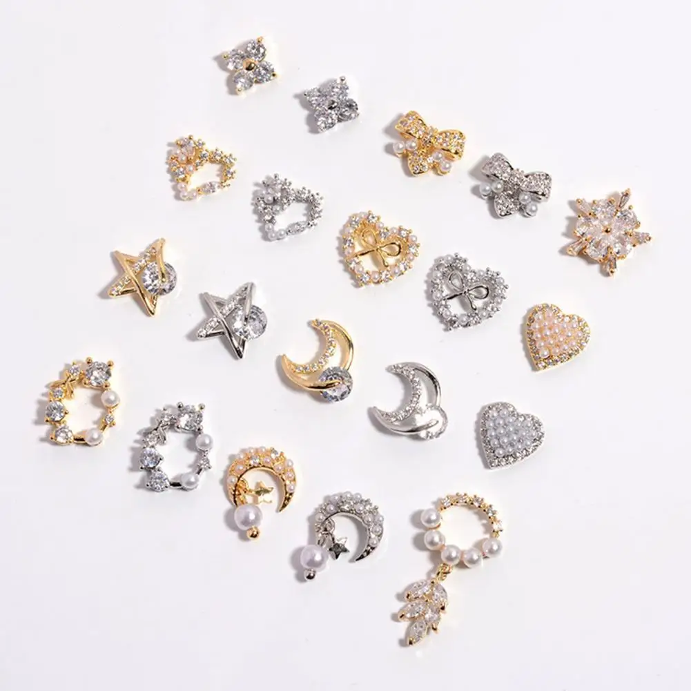 Nail Tips Decoration Cubic Zirconia Manicures Jewelry Nail Stud Shiny Wide Application Nail Rhinestone Stud for Female