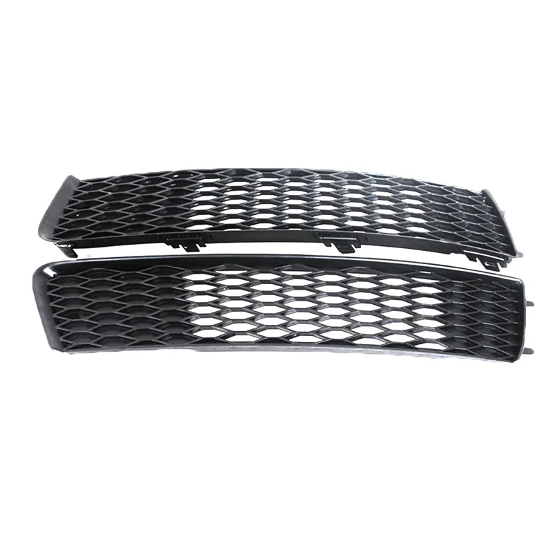 2Pcs Front Bumper Grill Mesh Cover Trim Vent Fog Light Grille Racing Grills for Audi Q7 S LINE 2009-2015 4L0807697B