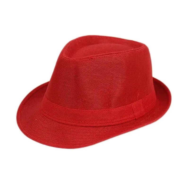 Men\'s Black Brief Style Flax Dad Hat For Gentleman Wide Brim Jazz Church Cap Vintage Panama Casual Travel Sunscreen Top Hat R1