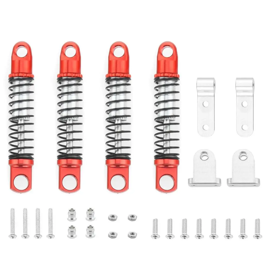 RCGOFOLLOW Aluminum Alloy Smooth Front Rear Shock Absorber Wear-resistant Rc Front Rear Shock Absorber For 1/16 MN D90 D91