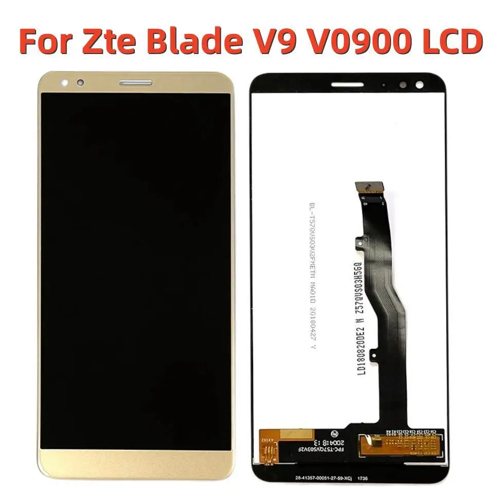 Original New For Zte Blade V9 V0900 LCD Display Touch Screen Panel Digitizer Assembly For Zte V9 BladeV9 Display Repair Replace