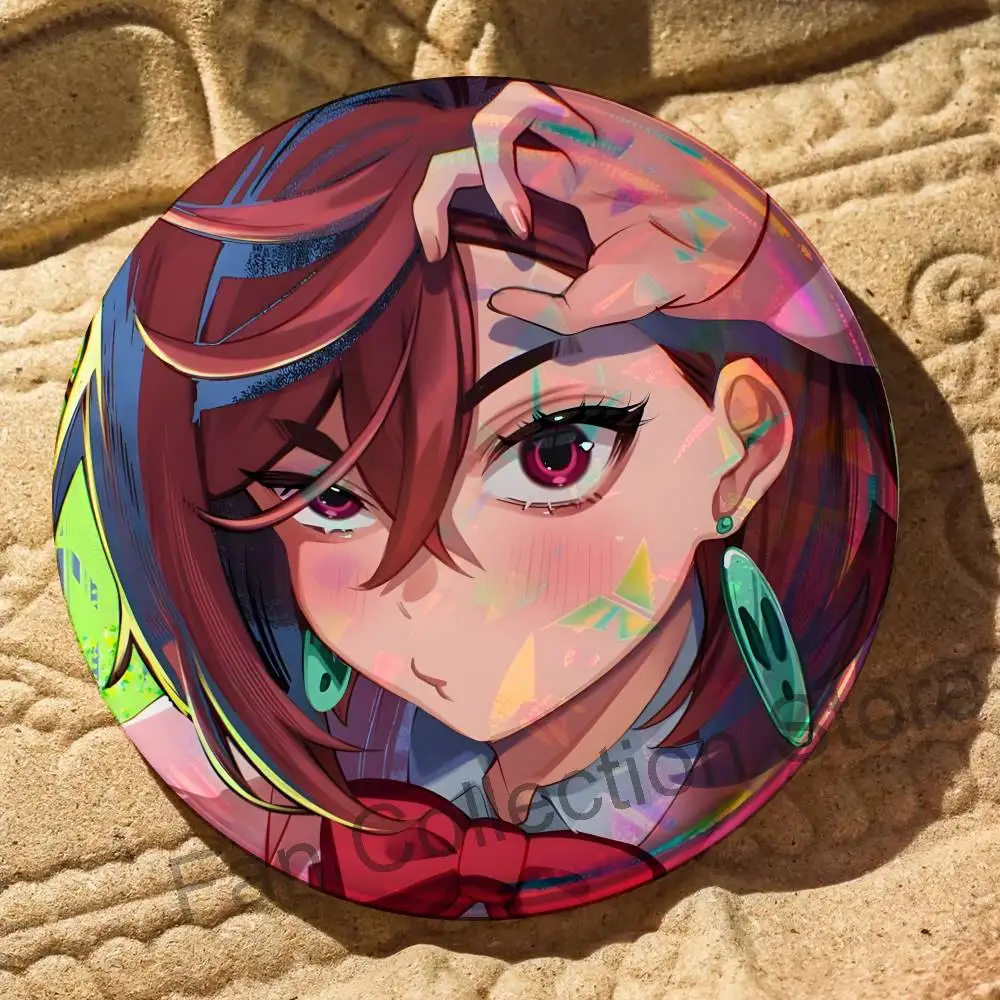 M-Momo Ayase Anime Badges Creative Tinplate Button Pins Brooch Creative Quotes Badge Clothes Backpack Jewelry Gift