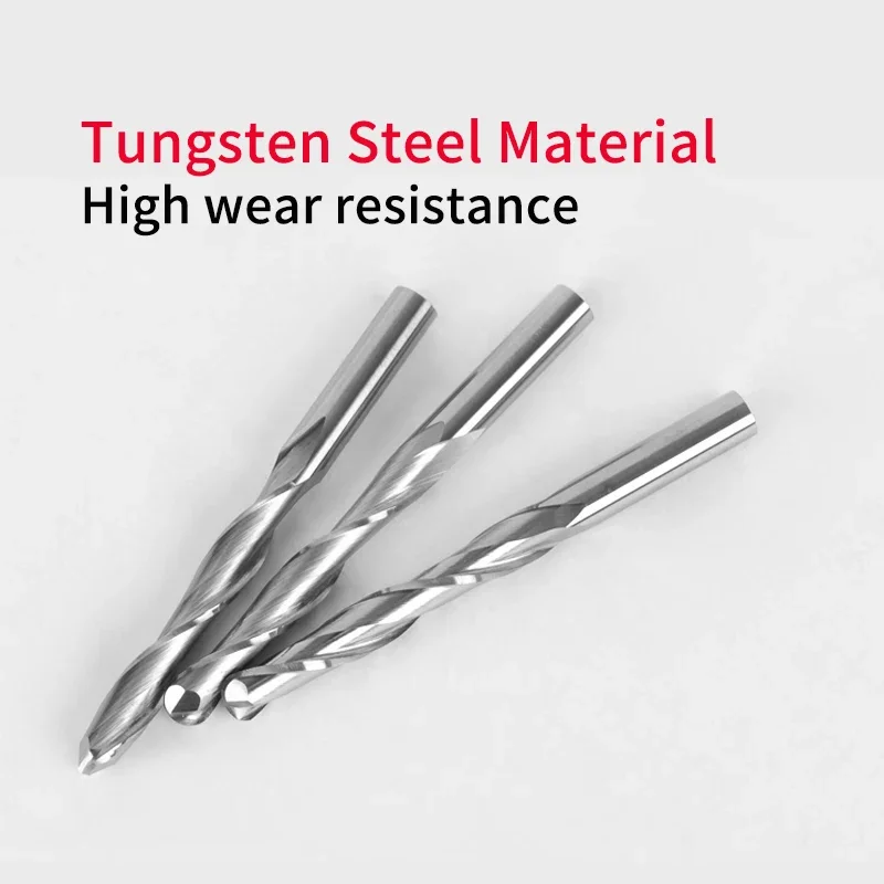 CHOWMASTER Woodworking 2 Flutes Ball Nose End Mill 3.175/4/6mm Shank CNC Router Bit Carbide End Mill Spiral Milling Cutter