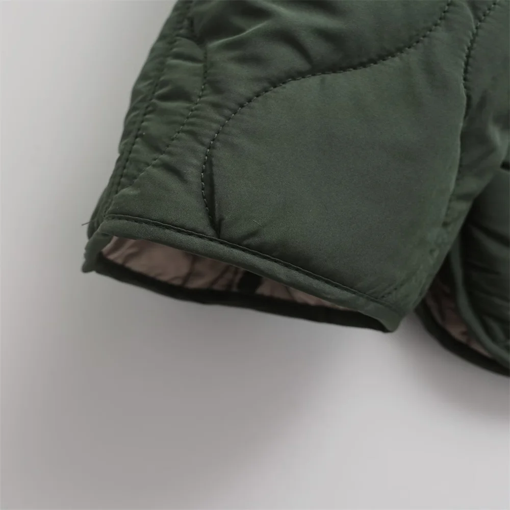 Winter new women's versatile loose and simple long sleeved cotton jacket jacket