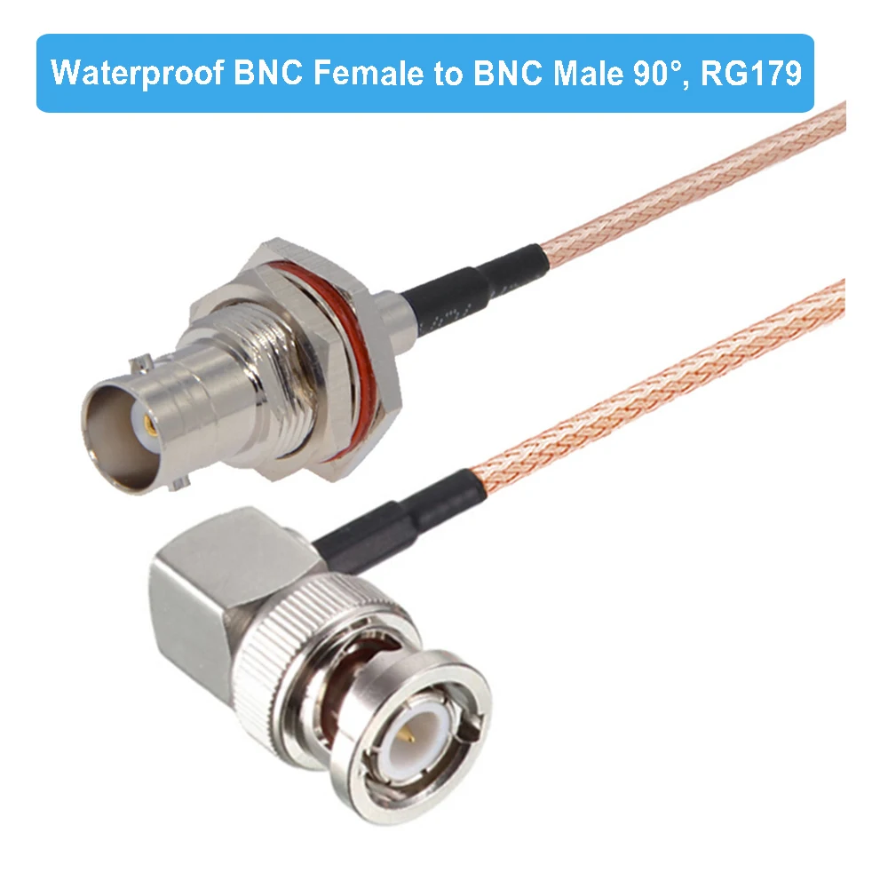 BEVOTOP RG179 75 Ohm Cable BNC Male to BNC Female Jack RF Adapter Pigtail for Video Camera System RF Coaxial Cable Jumper Cord