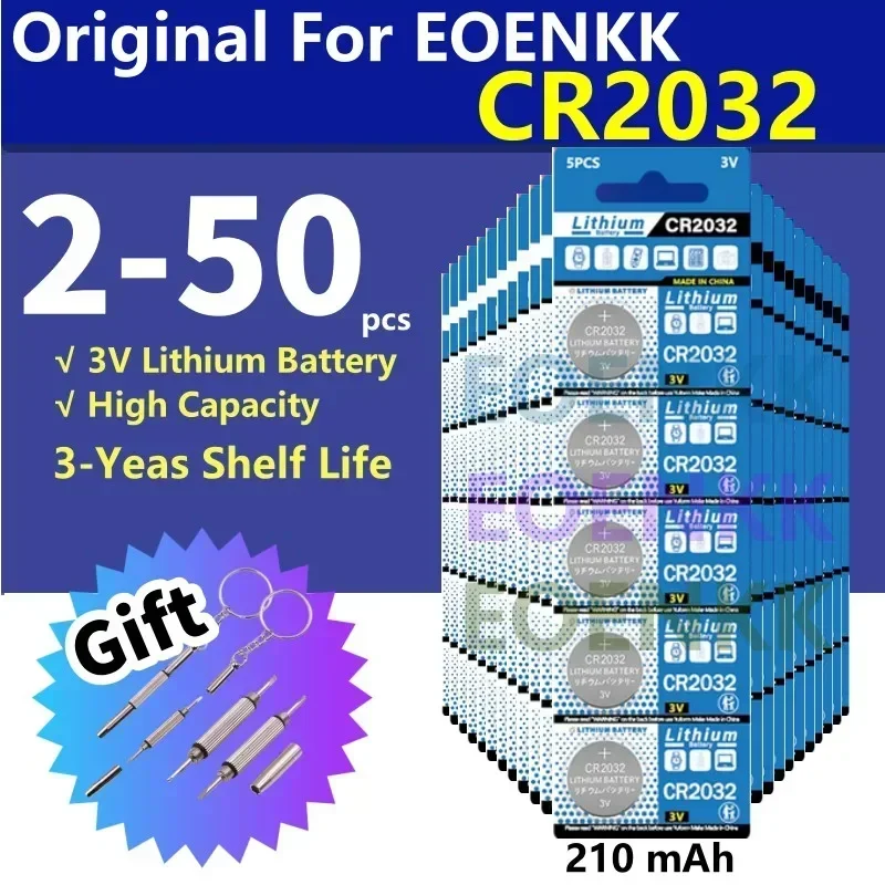 Новинка 2-50 шт. 3 в CR2032 литиевая Кнопка CR 2032 батарея BR2032 LM2032 5004LC батарейки для часов для телефона дистанционное управление