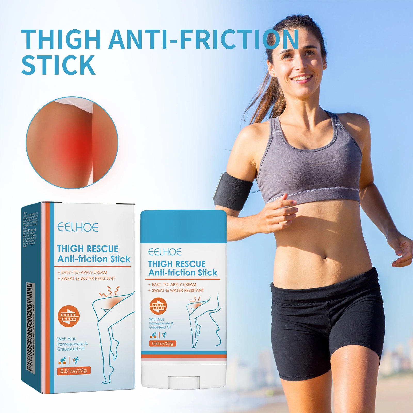 太もも保護用滑り止めスティック-汗・水に強い-簡単塗布クリーム-アロエ配合-肌荒れ・摩擦によるかゆみ止めクリーム