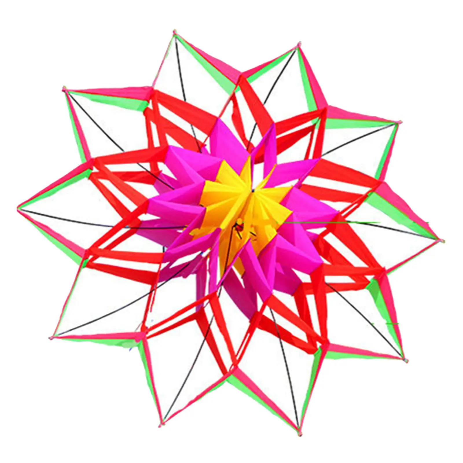 Three dimensional Kite 3D Lotus Kite Vivid Childhood Outdoor Sports Kite for Kids Kite Colorful for Gifts Party Trip Kids Boys