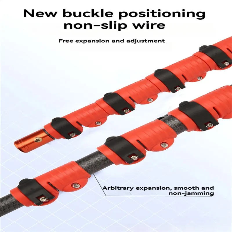 

Heavy pole carbon fiber tool rotating pole ultra hard long-distance throwing pole beach rock portable telescopic pole